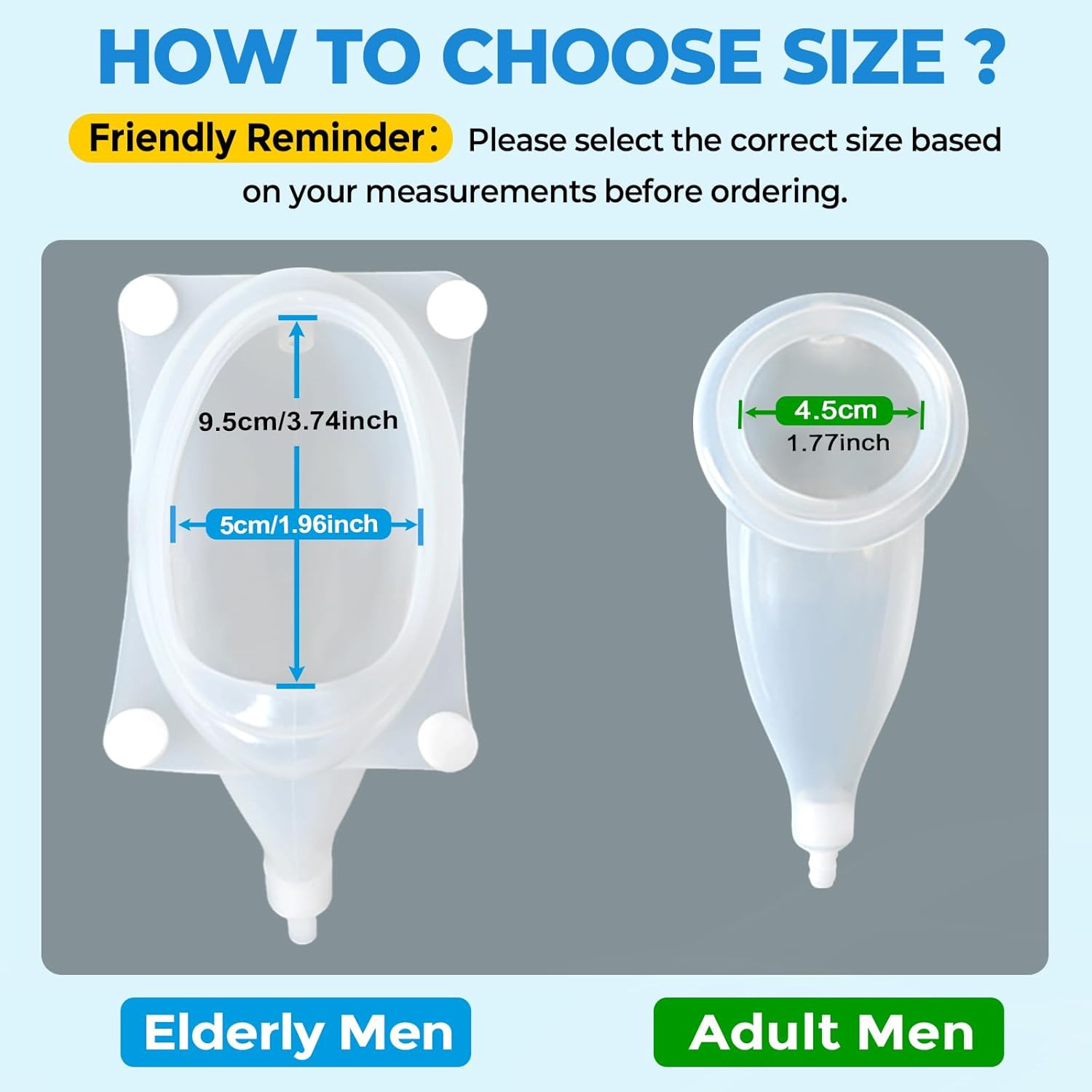 Catheter for Men, Urine Collection Bag for Elderly Men Male Age 80, Reusable Por