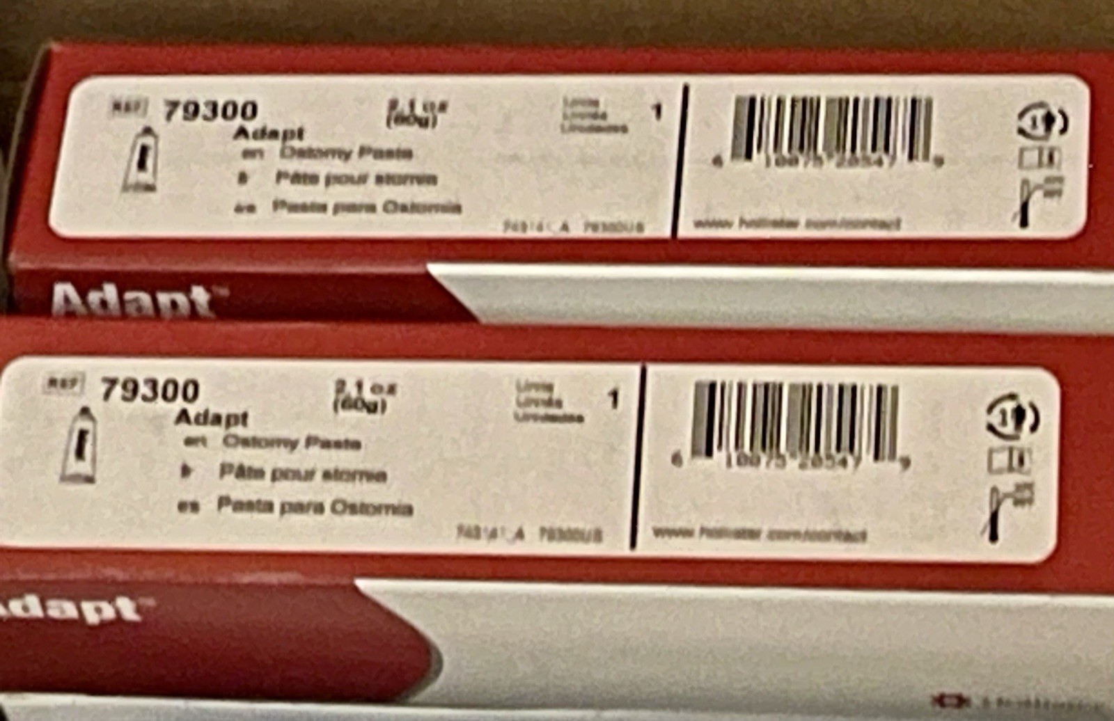 LOT OF 2 Hollister Adapt Stoma Ostomy Paste 79300 2.1 oz (60g) NIB