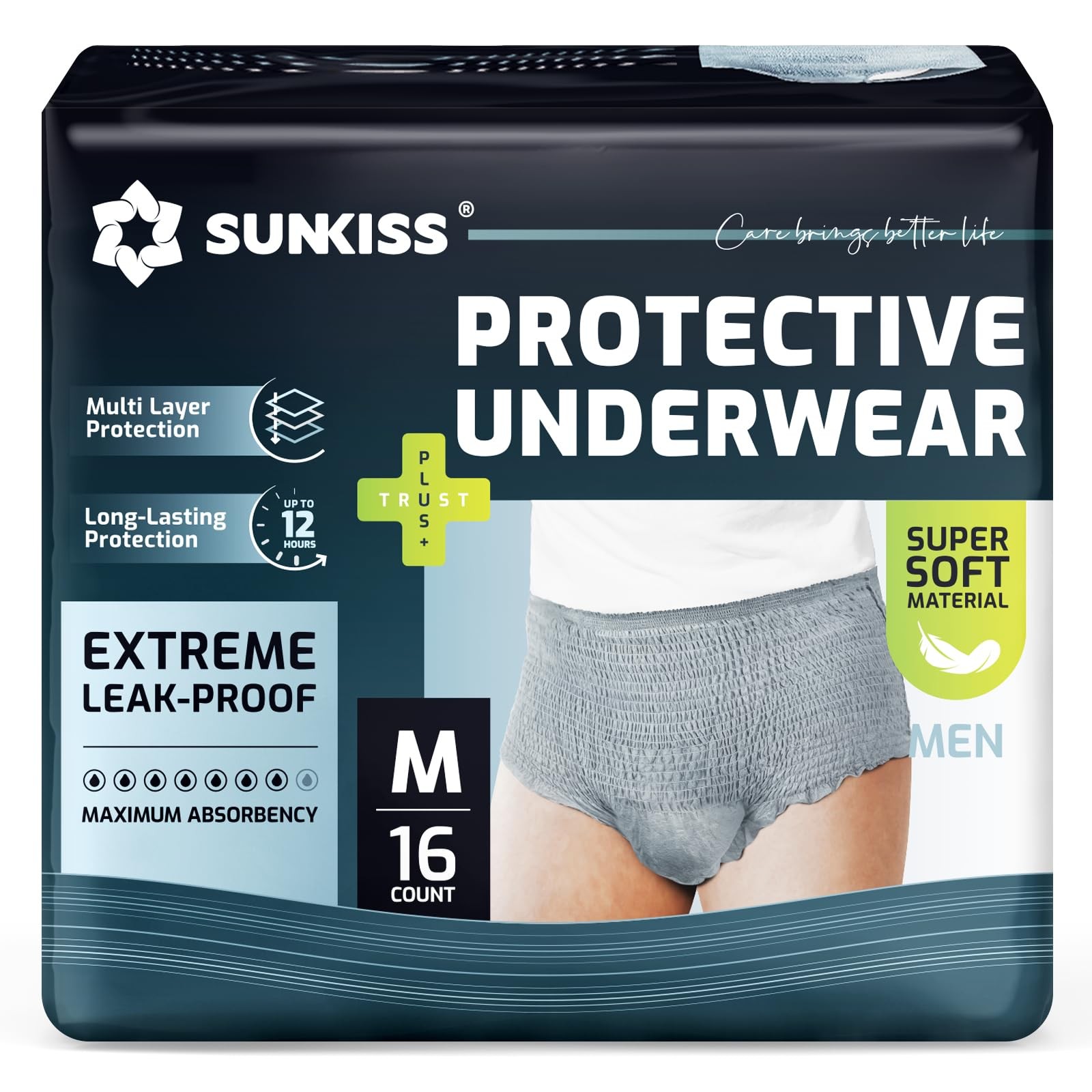 Super Soft Incontinence Underwear for Men, Daytime Disposable Adult Pull Ups,…