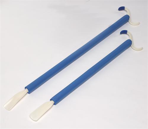 30″ DressEZ 2-in-1 long handle shoehorn & dressing stick