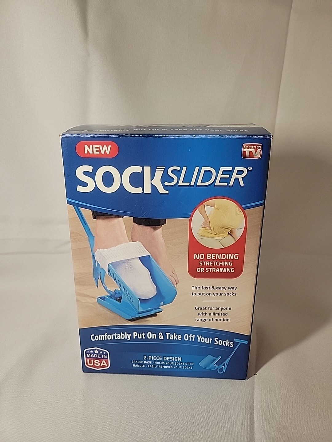 Sock Slider Aid As Seen On TV Kit Put Socks On & Take Off with No Bending NEW