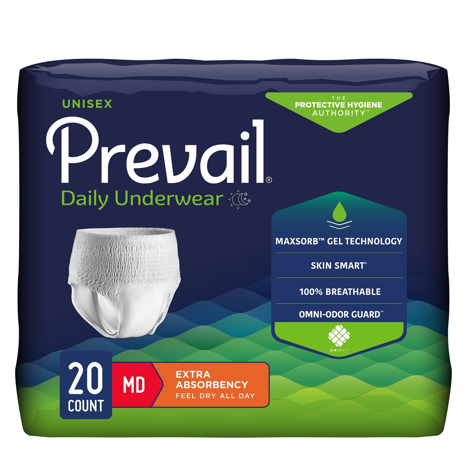 Prevail Daily Disposable Underwear Medium Extra 80 Ct