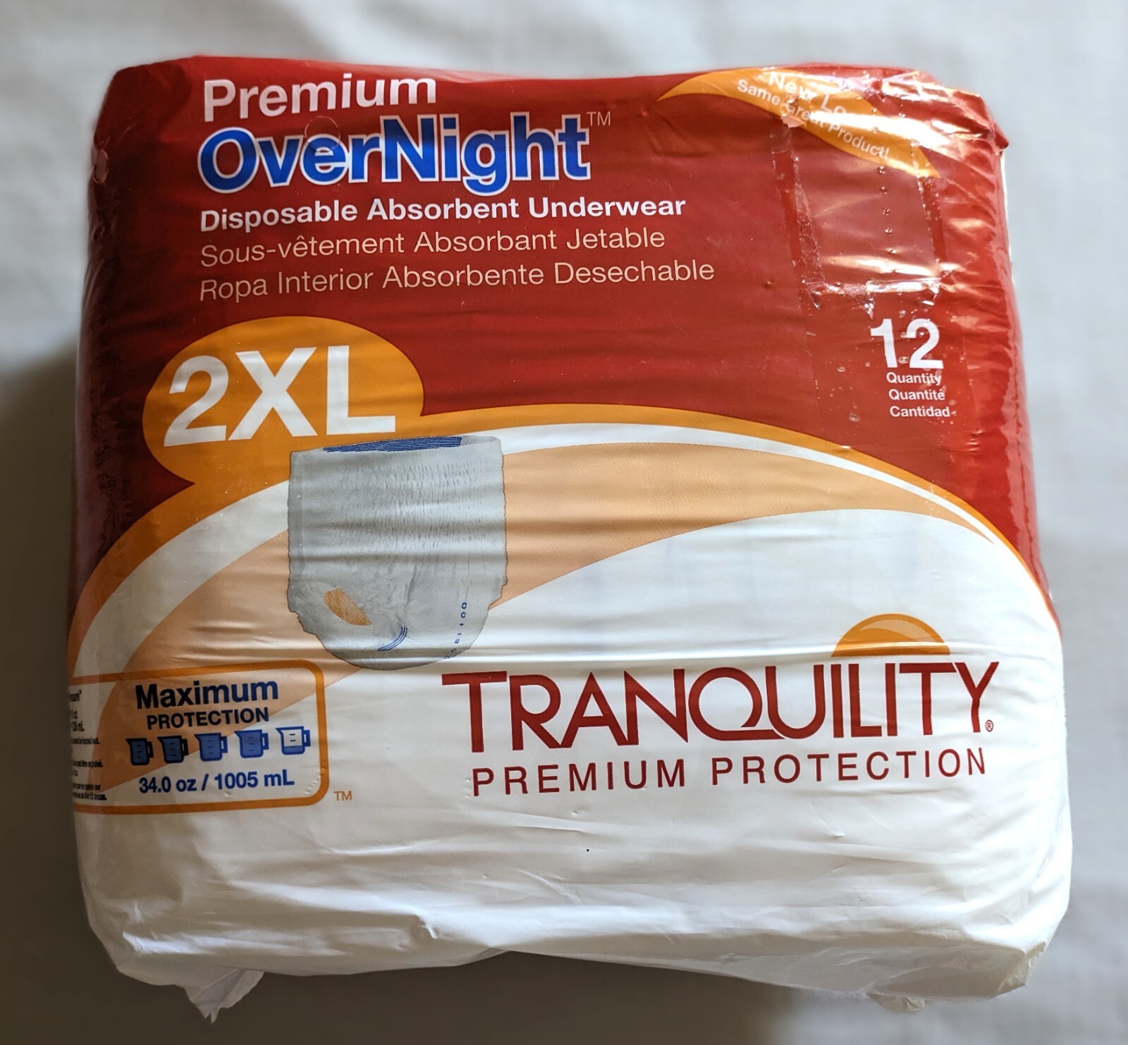 Tranquility Premium OverNight Pull On Underwear Heavy 2X-Large 62 to 80″ 12 Pack