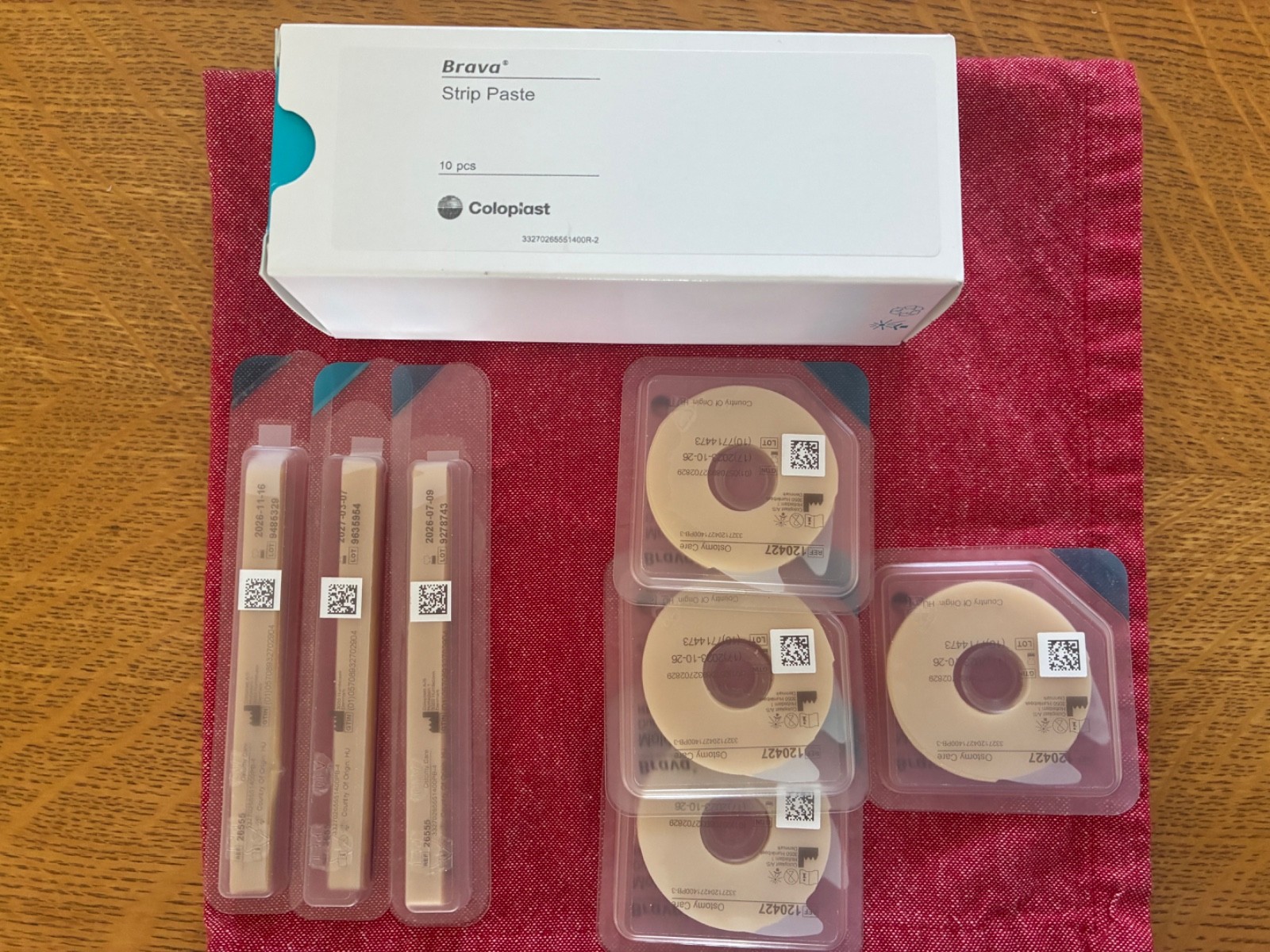 Coloplast #026555 Brava Strip Paste-Box of 10-New in Box+3 more sticks. +4 rings