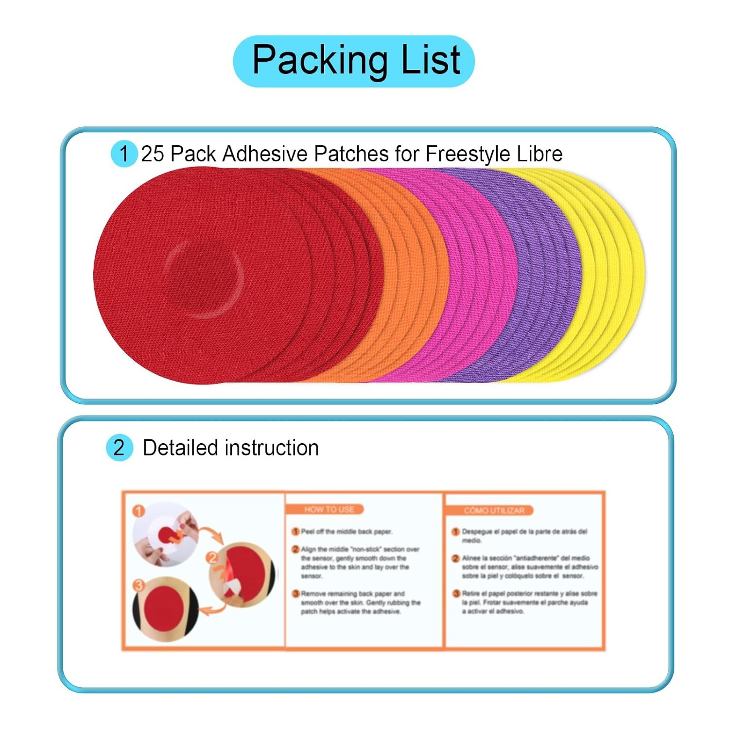 Waterproof Breathable Cotton CGM Patches Hypoallergenic Libre 3 Sensor Covers