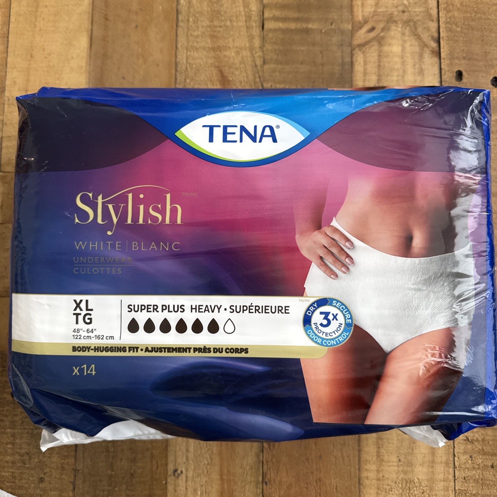 Tena Stylish Underwear Super plus Heavy XL White 14 Count