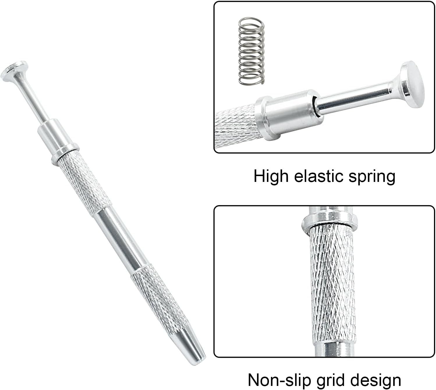 Compact 4-Prong Tool for Easy Retrieval of Small Components, Ergonomic Design
