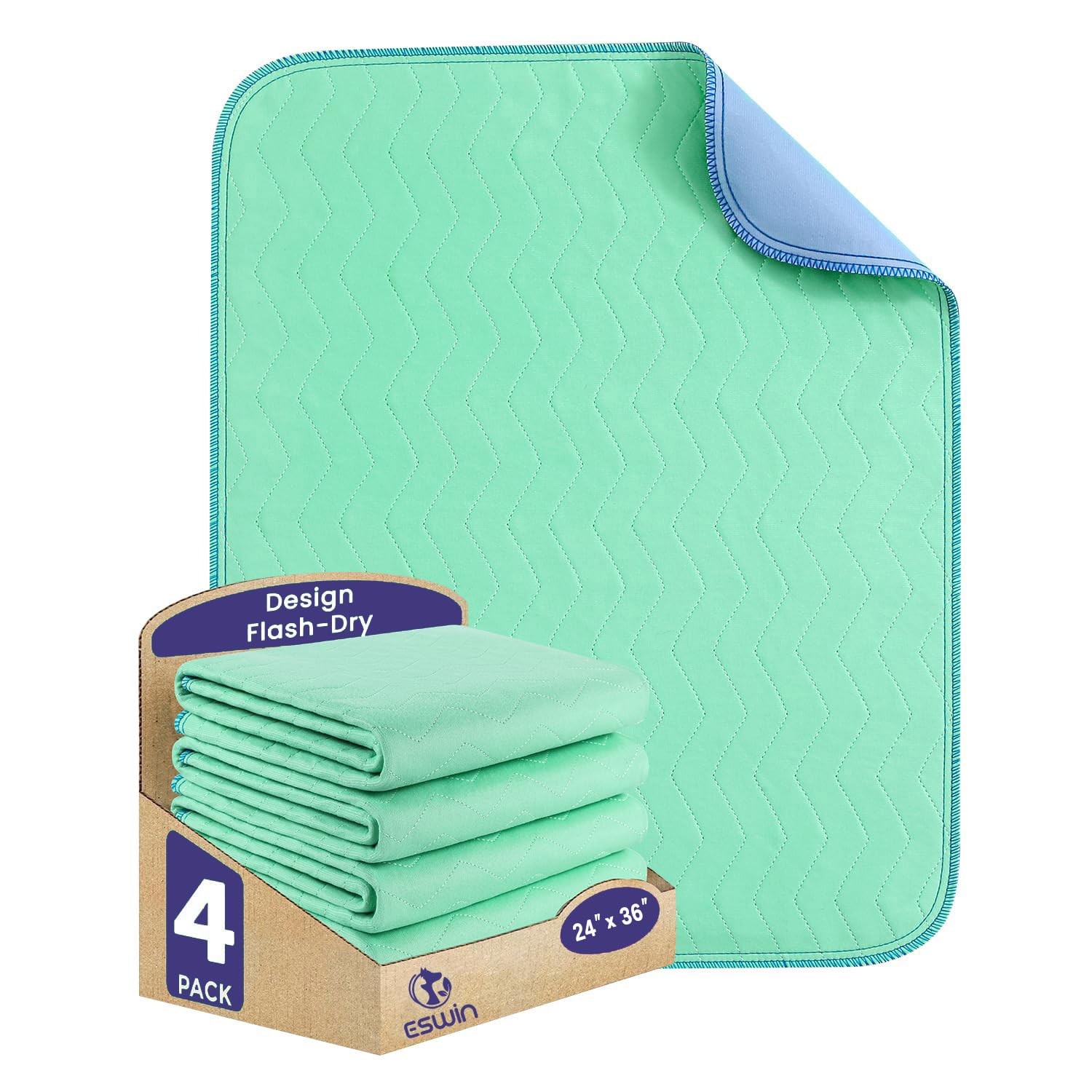Washable Underpads Super Absorbency Reusable Bedwetting Waterproof Couch Bed