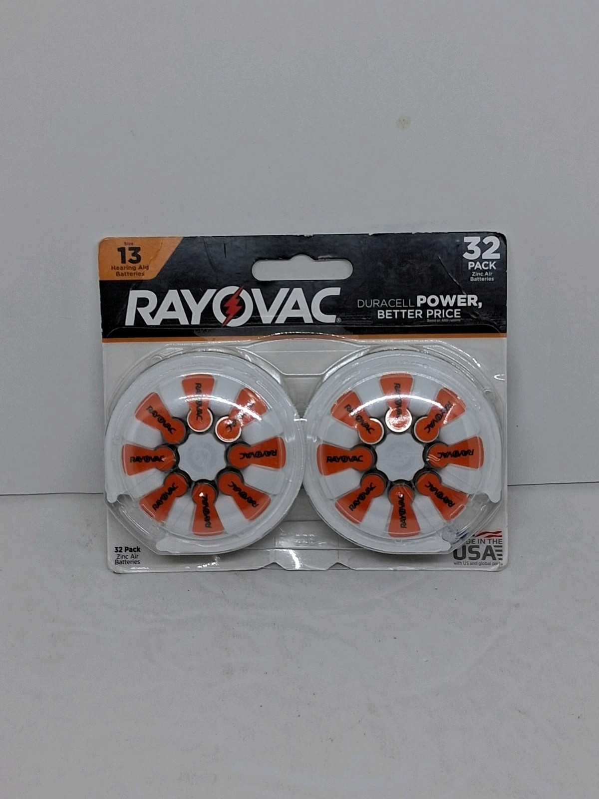 Rayovac Size 13 Hearing Aid Batteries 32 Pack Expiration: 01/28 BRAND NEW!