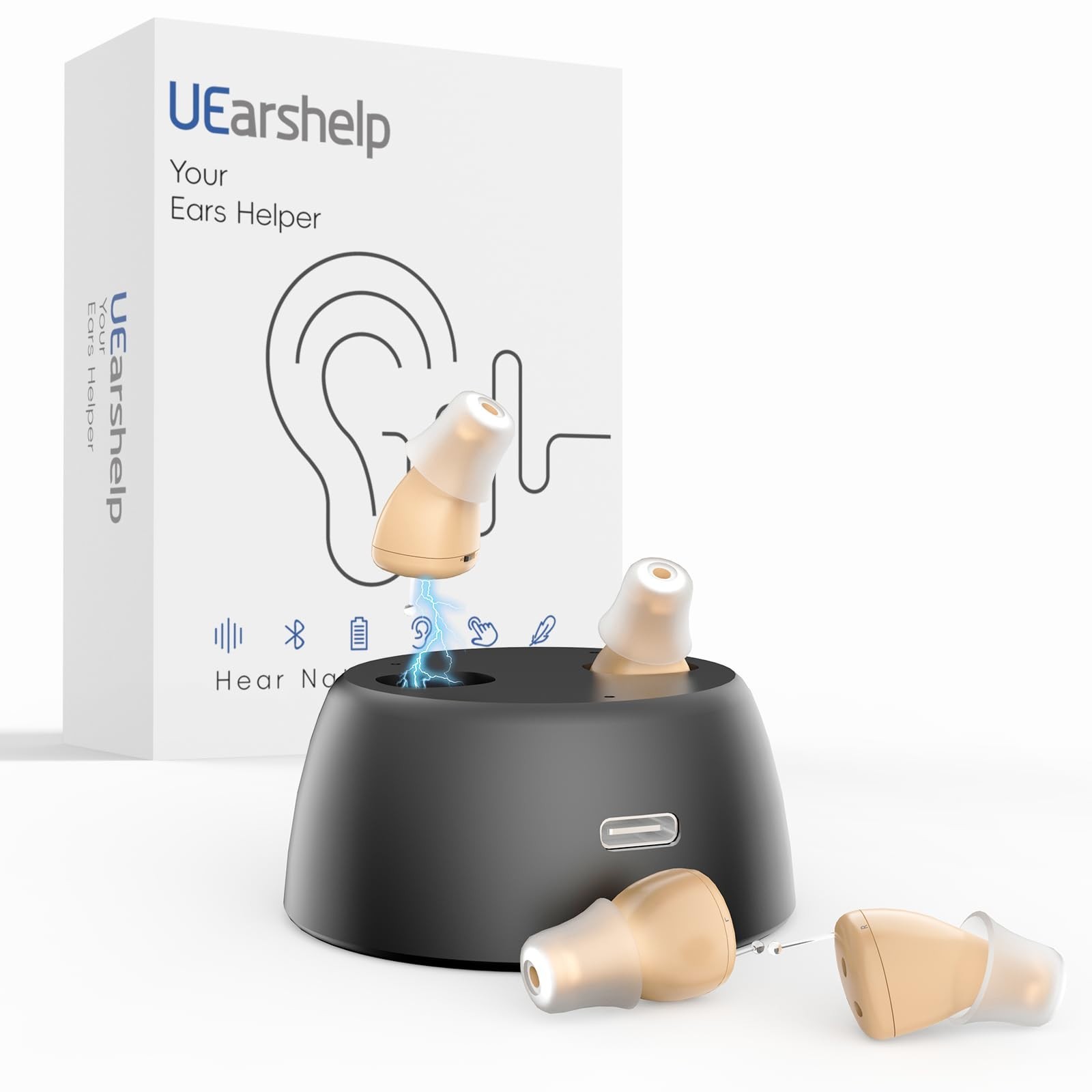 Ultra-invisible design CIC Ear Canal Hearing Aid Intelligent Noise Reduction