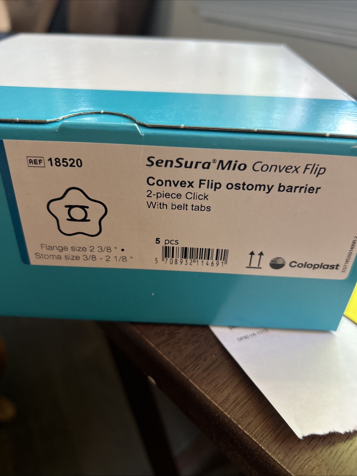 Coloplast 18520 Sensura Mio Ostomy Barrier Convex Flip