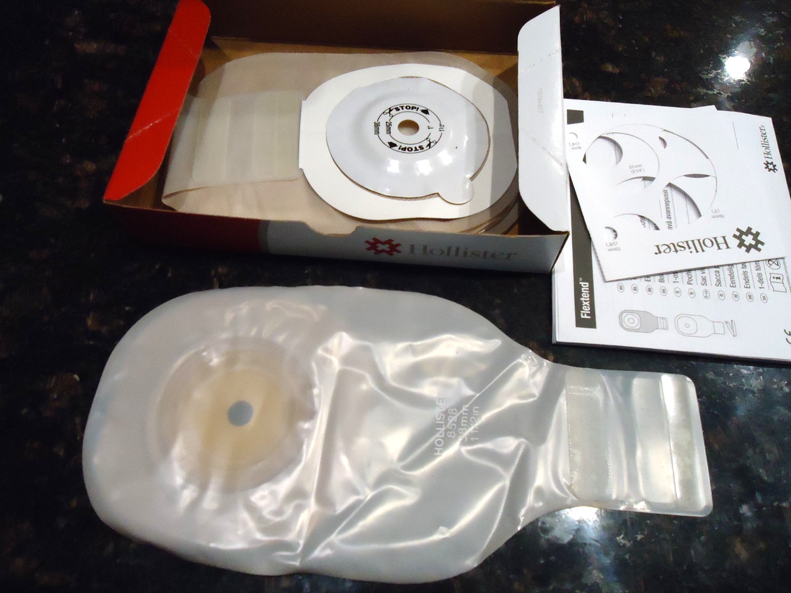 Lot of (2) box 10pc Hollister 8528 Premier Drainable Ostomy Pouches 1 1/2”