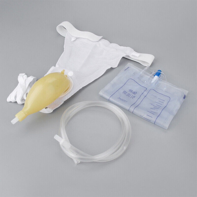 US Wearable Urinal Bag Silicone Urine Catheter Portable External Urine Collector
