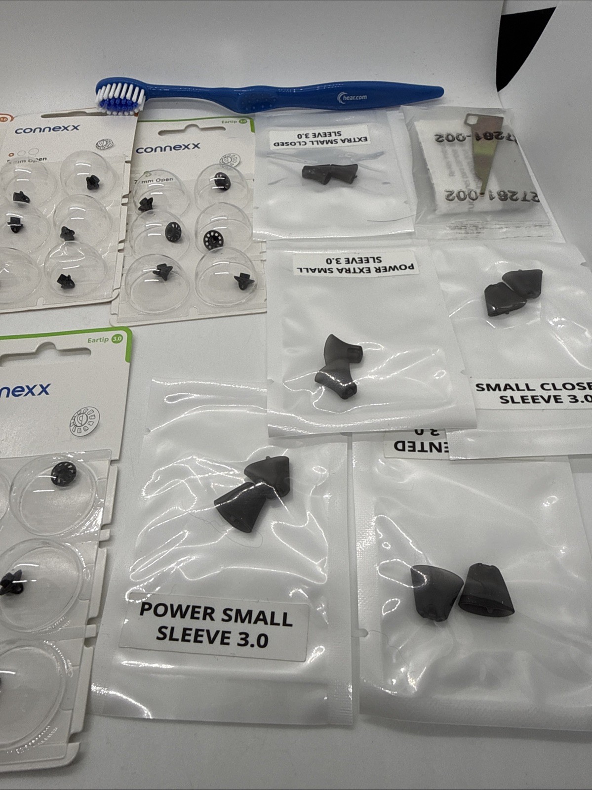 Lot Of Conned 5mm, 7mm Ear Tip Plus More Hearing Aid Accessories B4