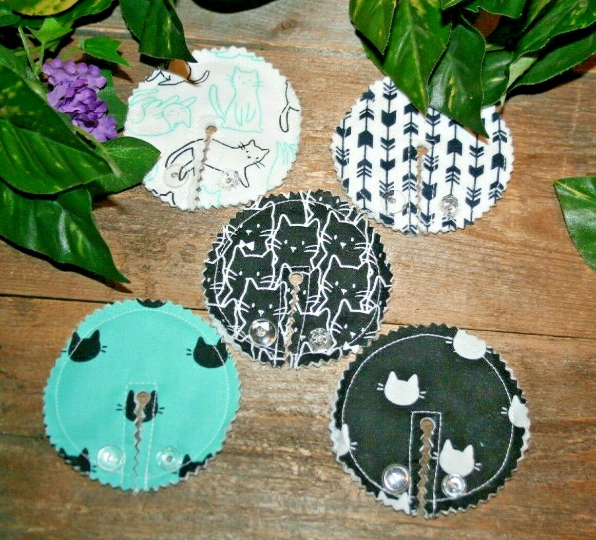G-tube pads, Mic-key Button Feeding Tube Pads , AMT Button Cover Meow Cats