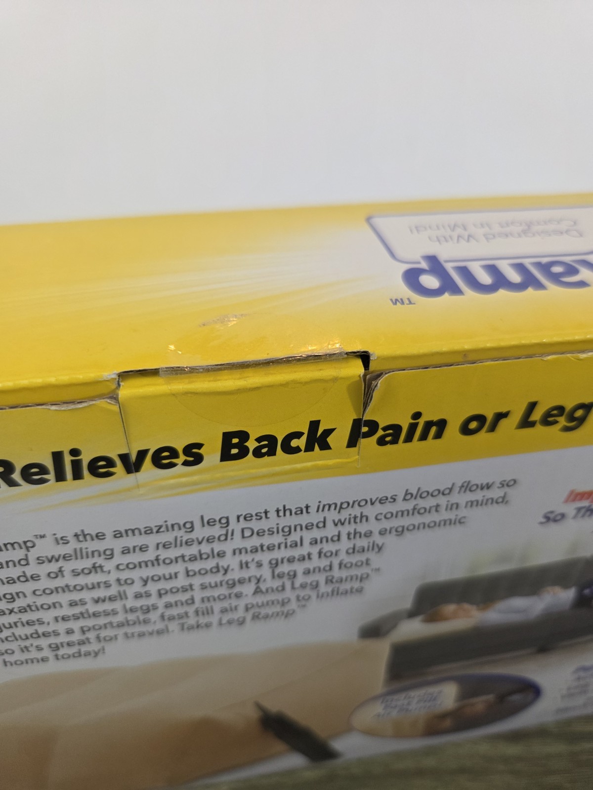 Bulbhead Inflatable Leg Ramp/pump Relieves Back Leg Swelling Blood Flow NEW
