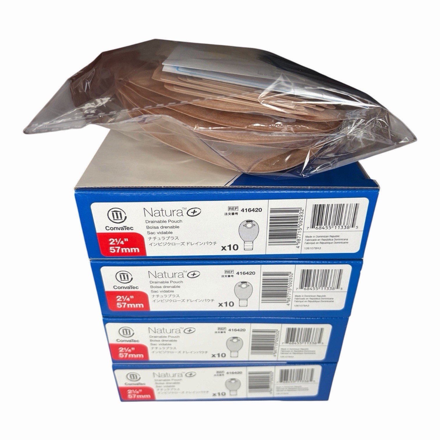 ConvaTec 416420 Natura Drainable Pouch 2 1/4″ (57mm) Lot Of 4 Boxes+