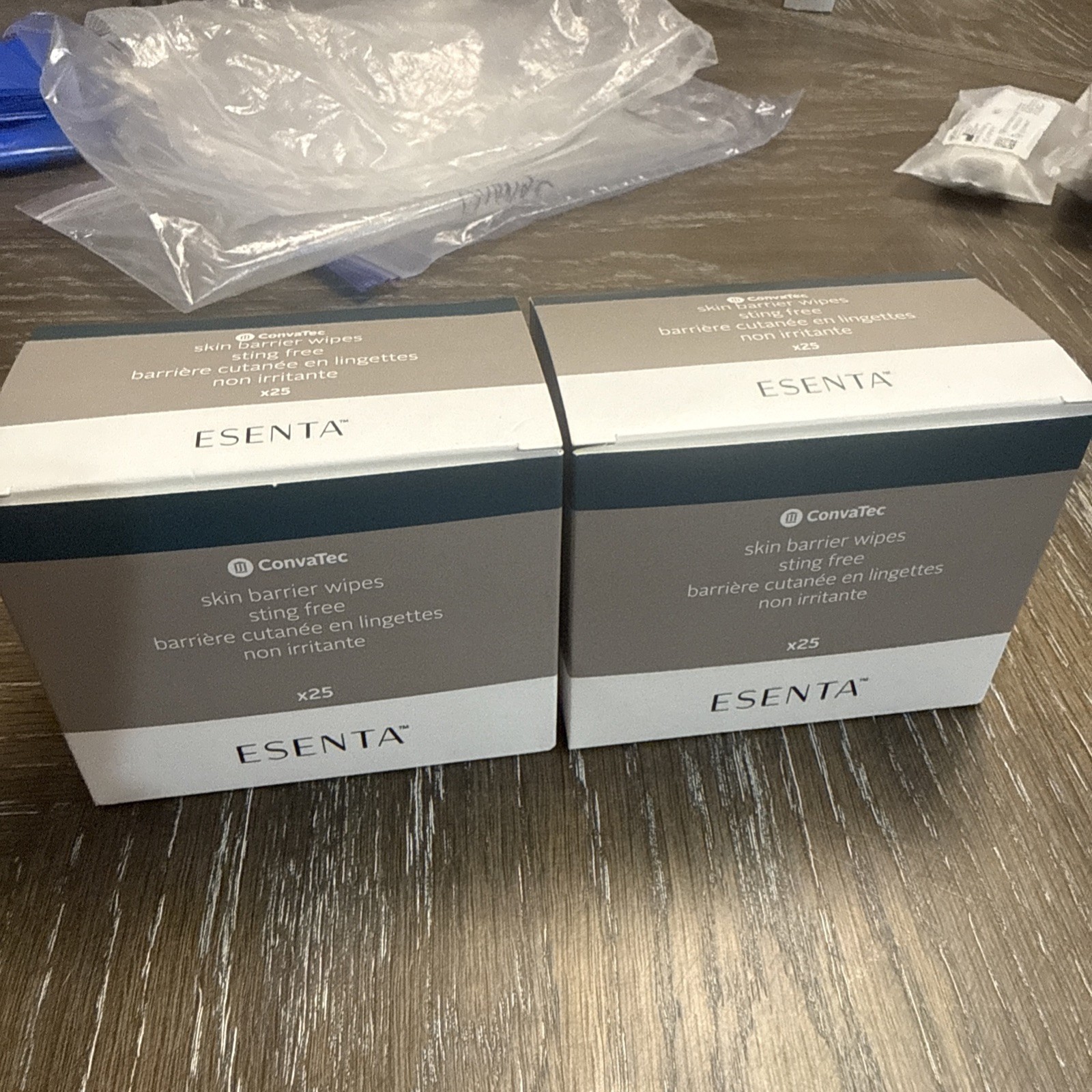 2 BOXES ConvaTec 423392 ESENTA Skin Barrier Wipes Sting Free 3BX/25EA 2028/2029