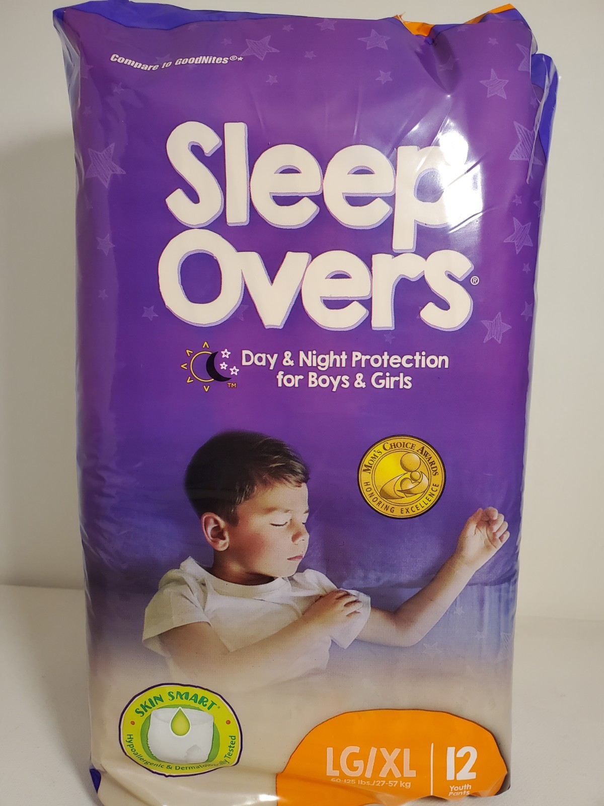 SleepOvers All Day/All Night PULL-UPS Large/X-Large, 60-125 lbs, Pack of 12