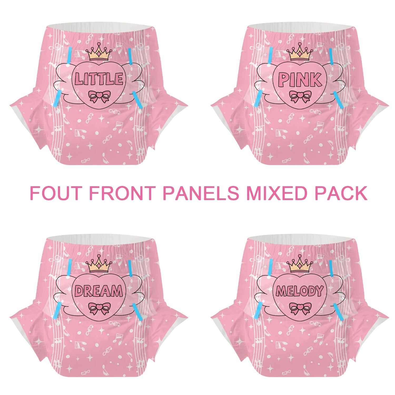 CutiePlusU Adult Diapers 10 Pieces Incontinence Briefs with Tabs for Women an…