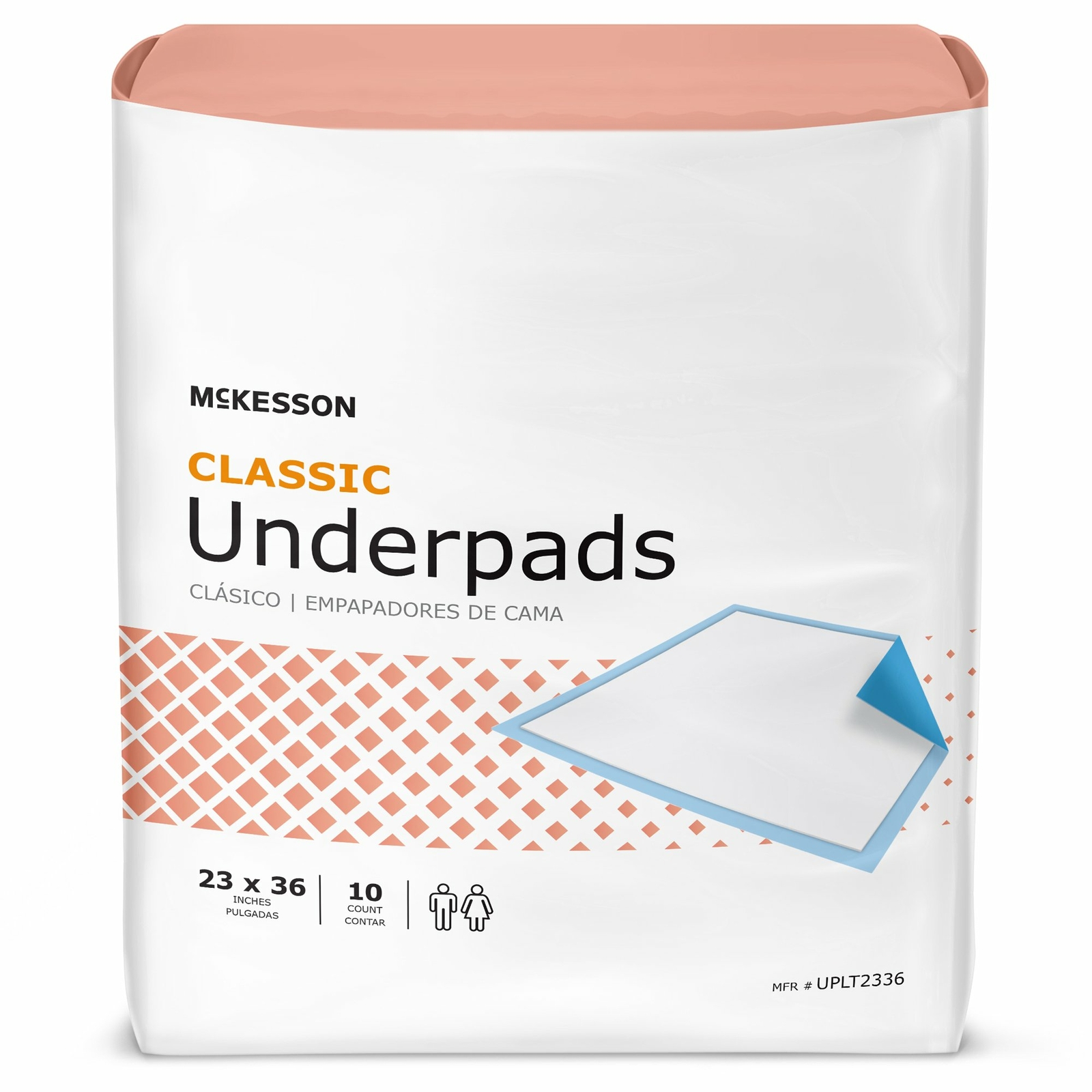 McKesson Lite Underpad, Light Absorbency Disposable 23 x 36 Inch, Case of 150