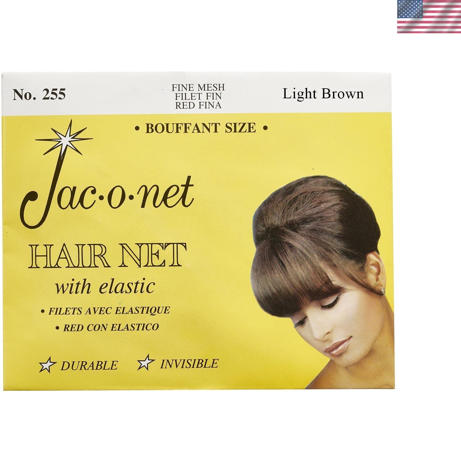 Hair Net Tiny Mesh Bouffant/Large Size, Light Brown,1 Net Per Pack [Pack of 12]
