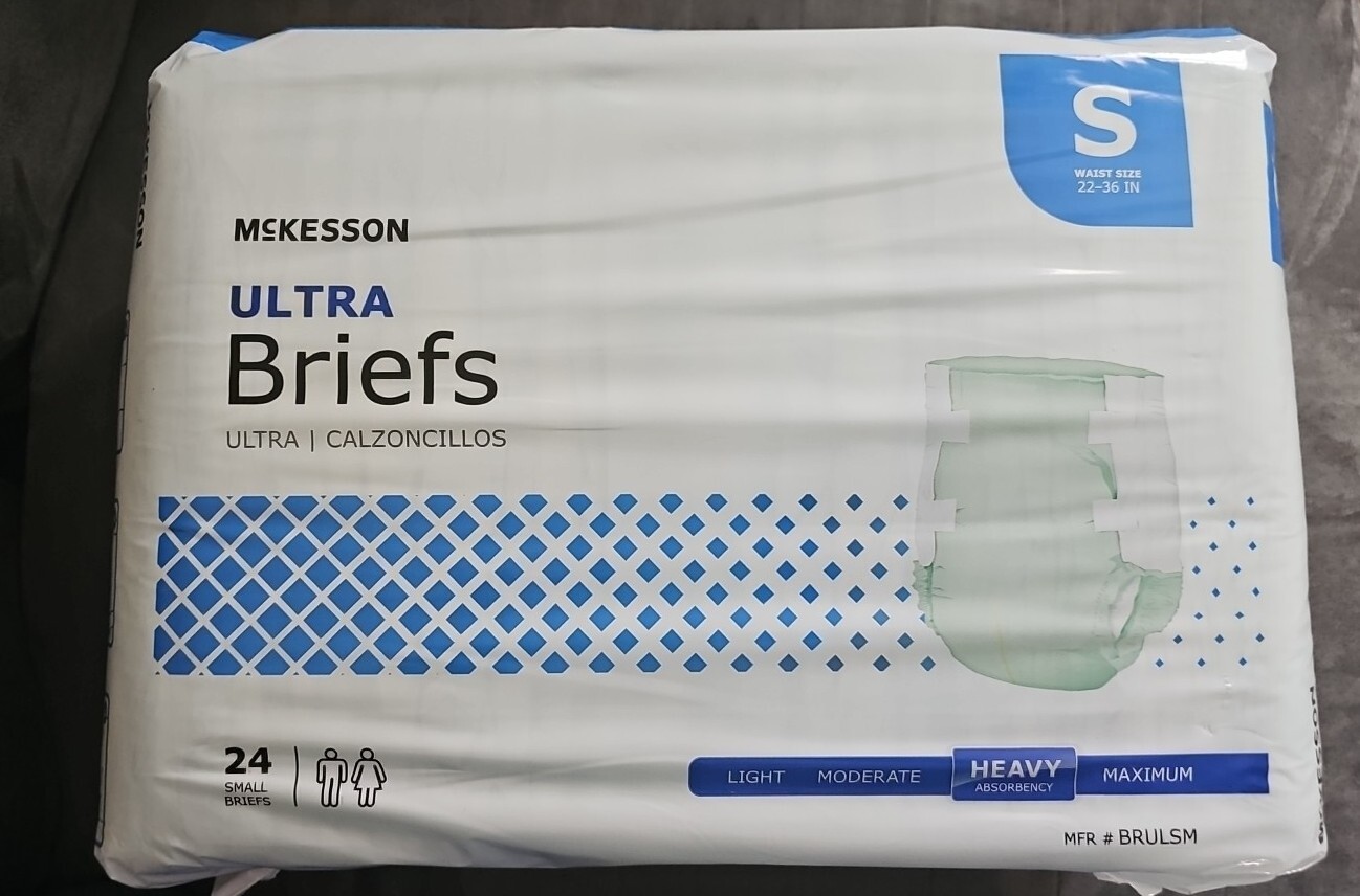 McKesson Ultra Heavy Absorbency Adult Disposable Brief Diapers S Tab Closure 24