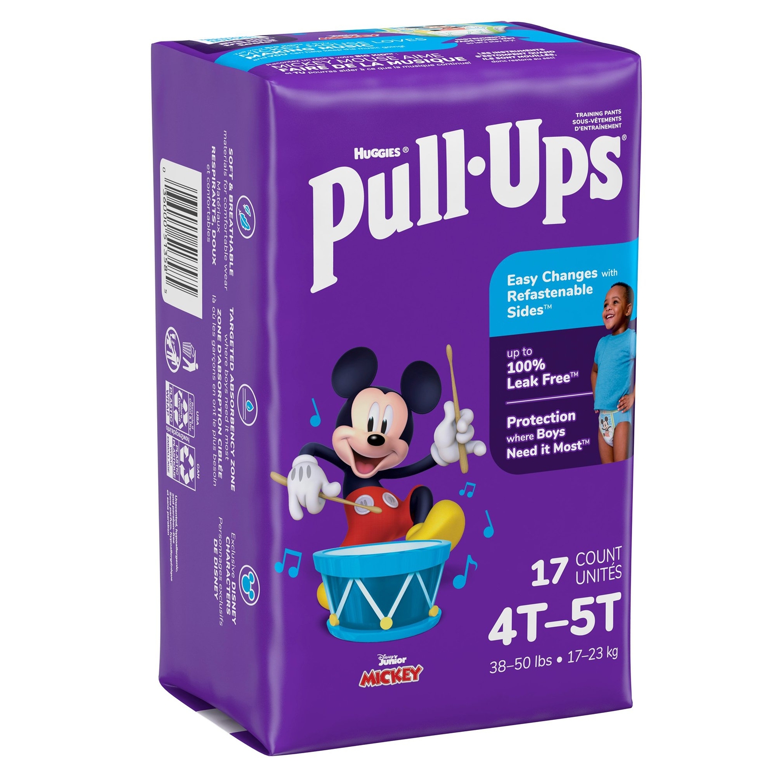 Pull-Ups Learning Designs Boys’ Training Pants 4T-5T 17 Ct CA of 68