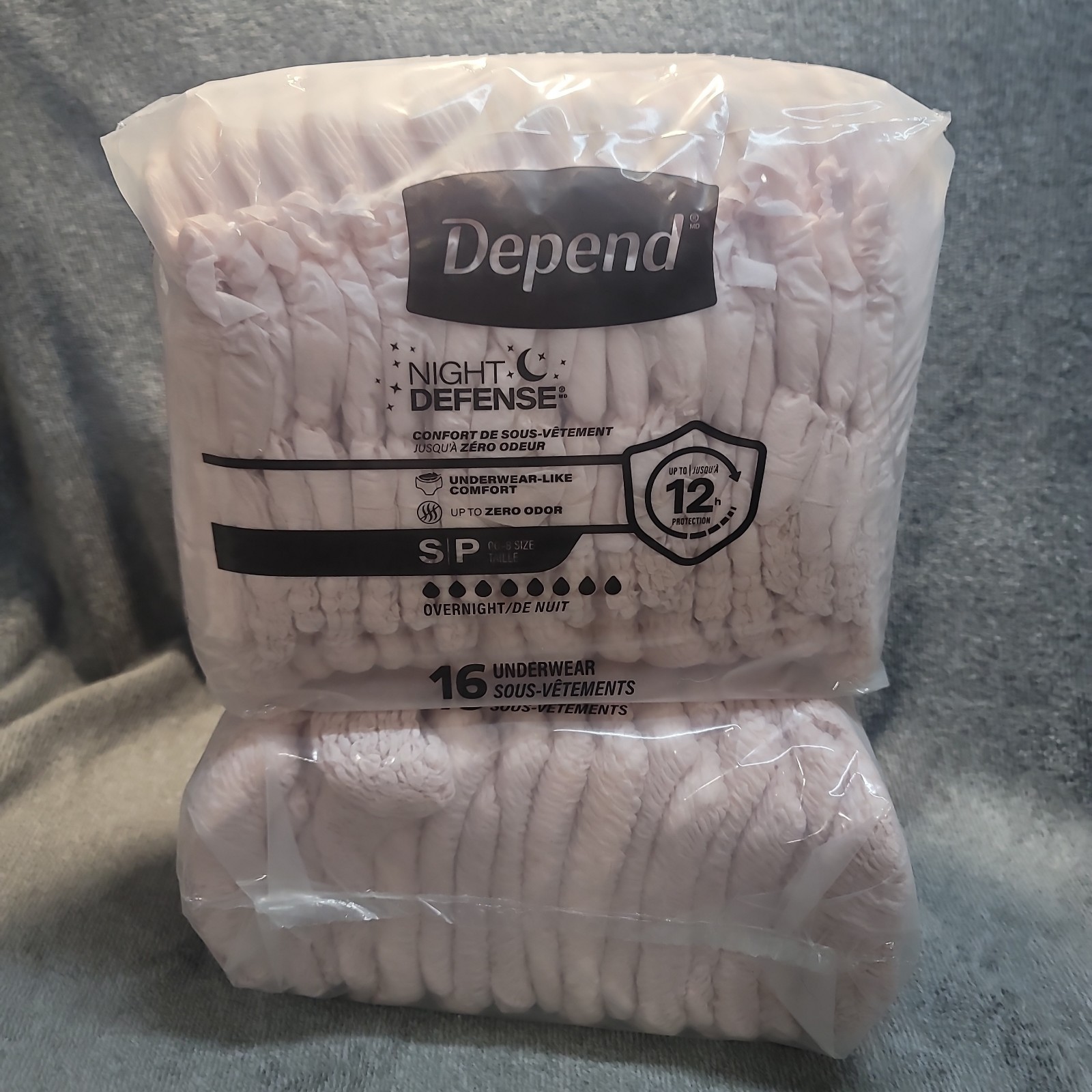Depend Night Defense Women’s Small (0-8) Incontinence Underwear 32 Count