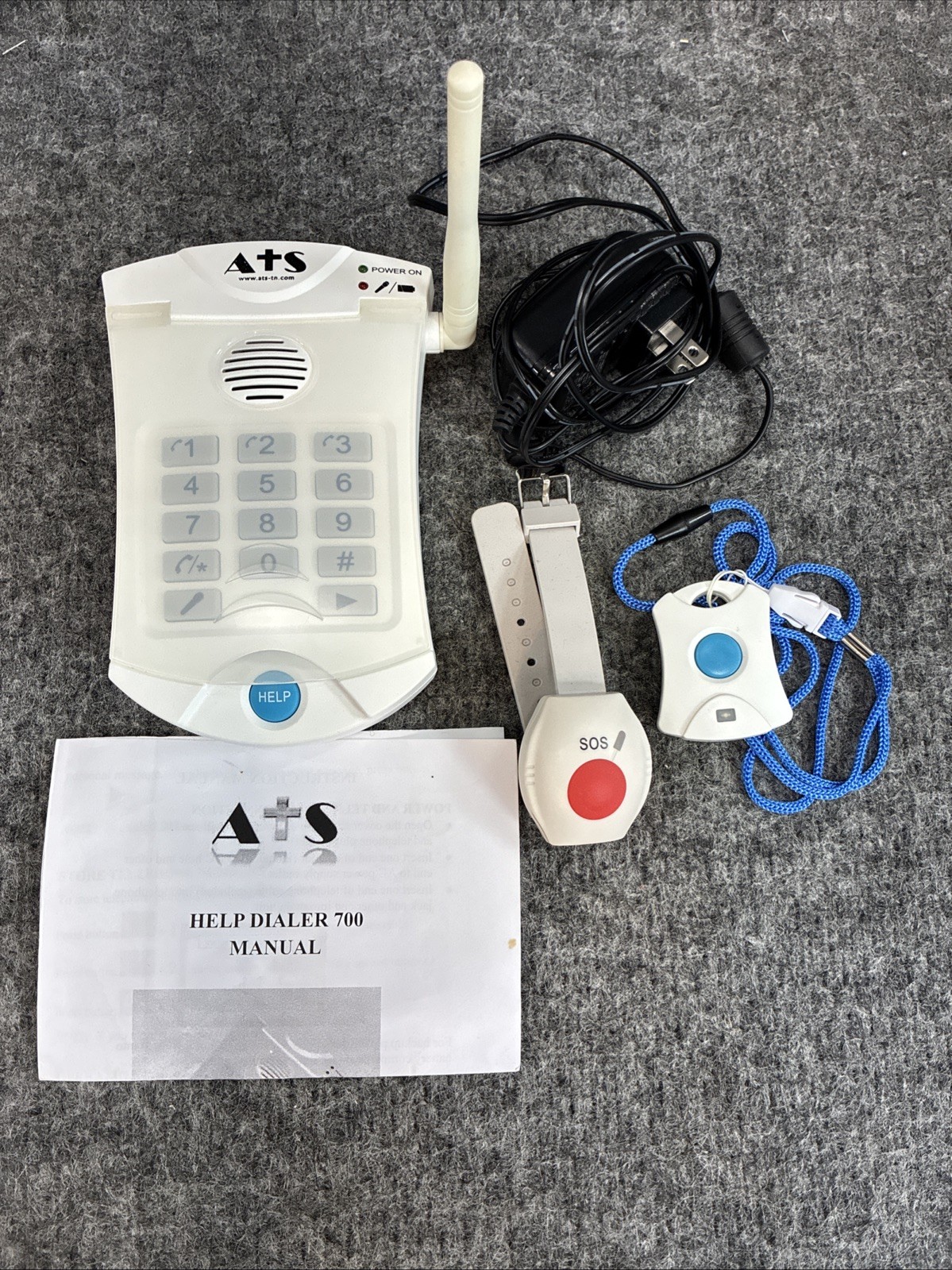 HELP Dialer 700 Medical Alert System With Necklace & Wristband/Bracelet