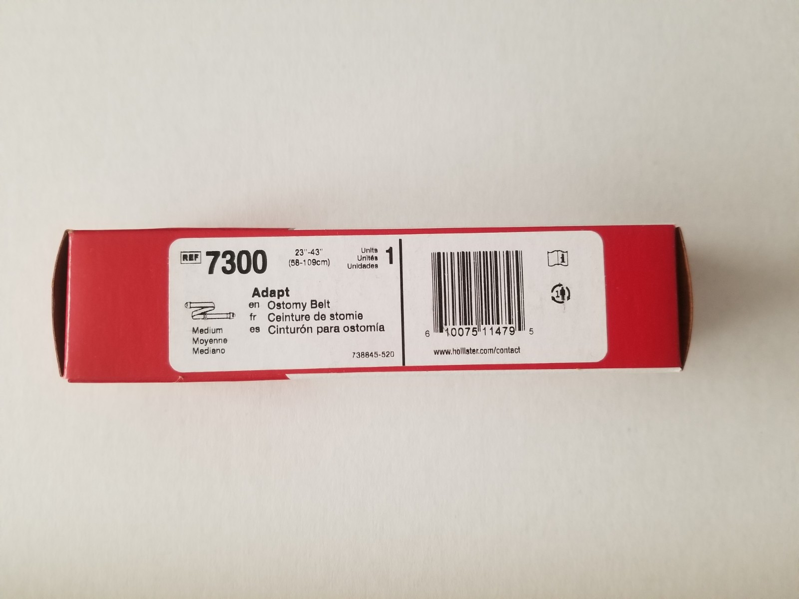 Hollister 7300 Adapt Adjustable Ostomy Belt 23″ to 43″ Waist NEW