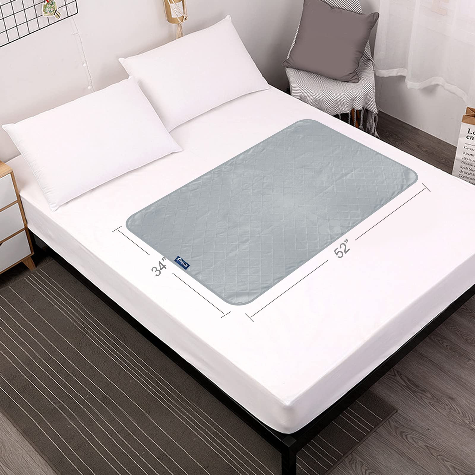 Waterproof Mattress Pad, Incontinence Bed Pads Washable, Slip Resistant Washa…