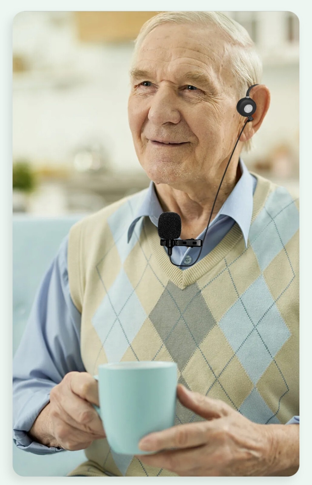 Bone conduction hearing aids with detached Pickup Most Sensitive Microphone.