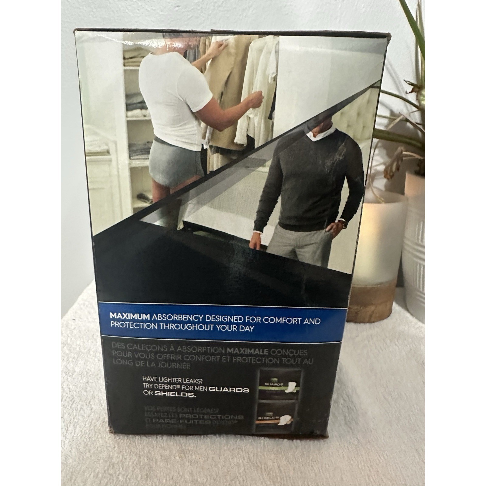 Depend Real Fit Incontinence Briefs for Men L/XL Maximum Absorbency 12 Count
