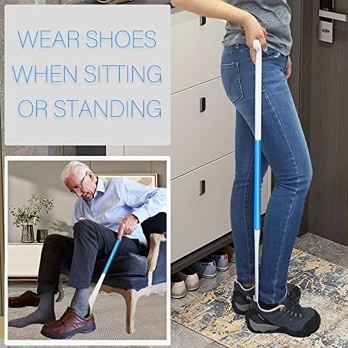 35.5 Inch Long Handled Shoe Horn, Dressing Stick, Sock Remover Aid Helper – Vers