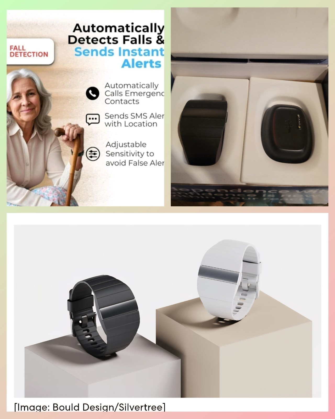 Silvertree Reach Smartband Medical Alert Bracelet GPS Tracker Fall Detection SOS