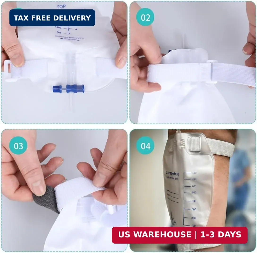 Leg Bag Strap 5pack Catheter Leg Straps Adjustable Urine Drainage Bag Strap Cath