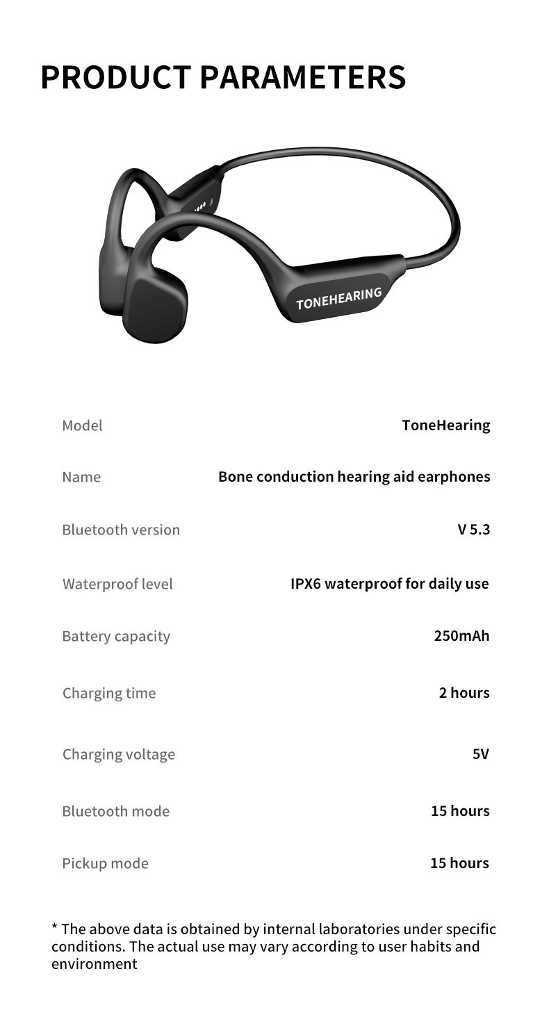 Hearing aid and Bluetooth headset dual-function bone conduction hearing aid