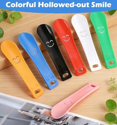 7 Pcs Shoe Horn for Kids, 5.9″ Small Plastic Kids Shoe Horn Mini Colorful