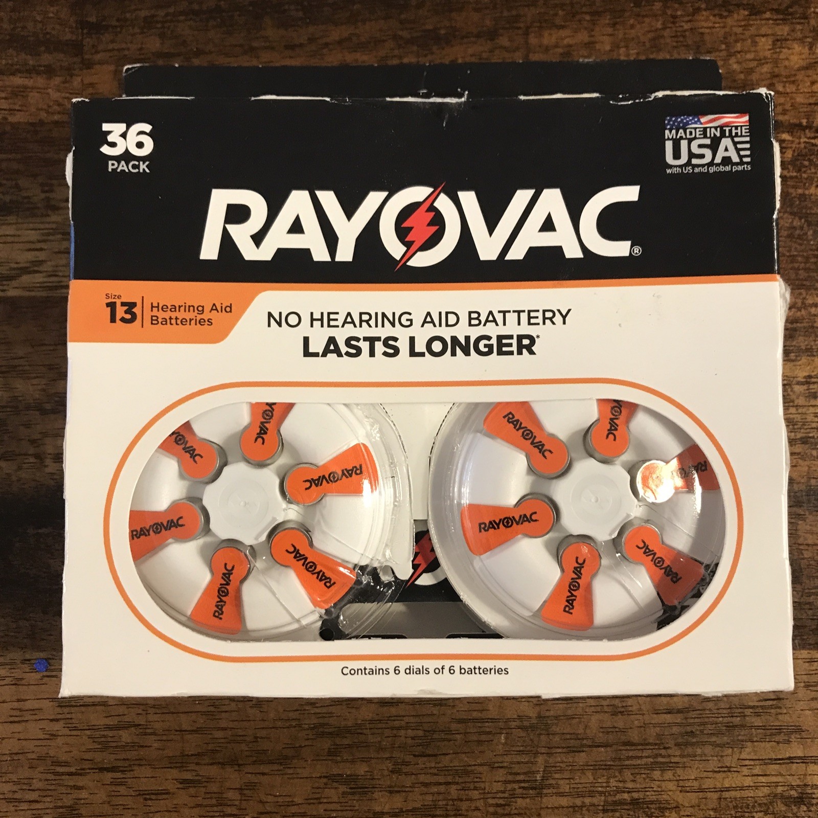 Rayovac Hearing Aid Batteries Size 13 (36 PACK) BRAND NEW IN BOX Aug 2026