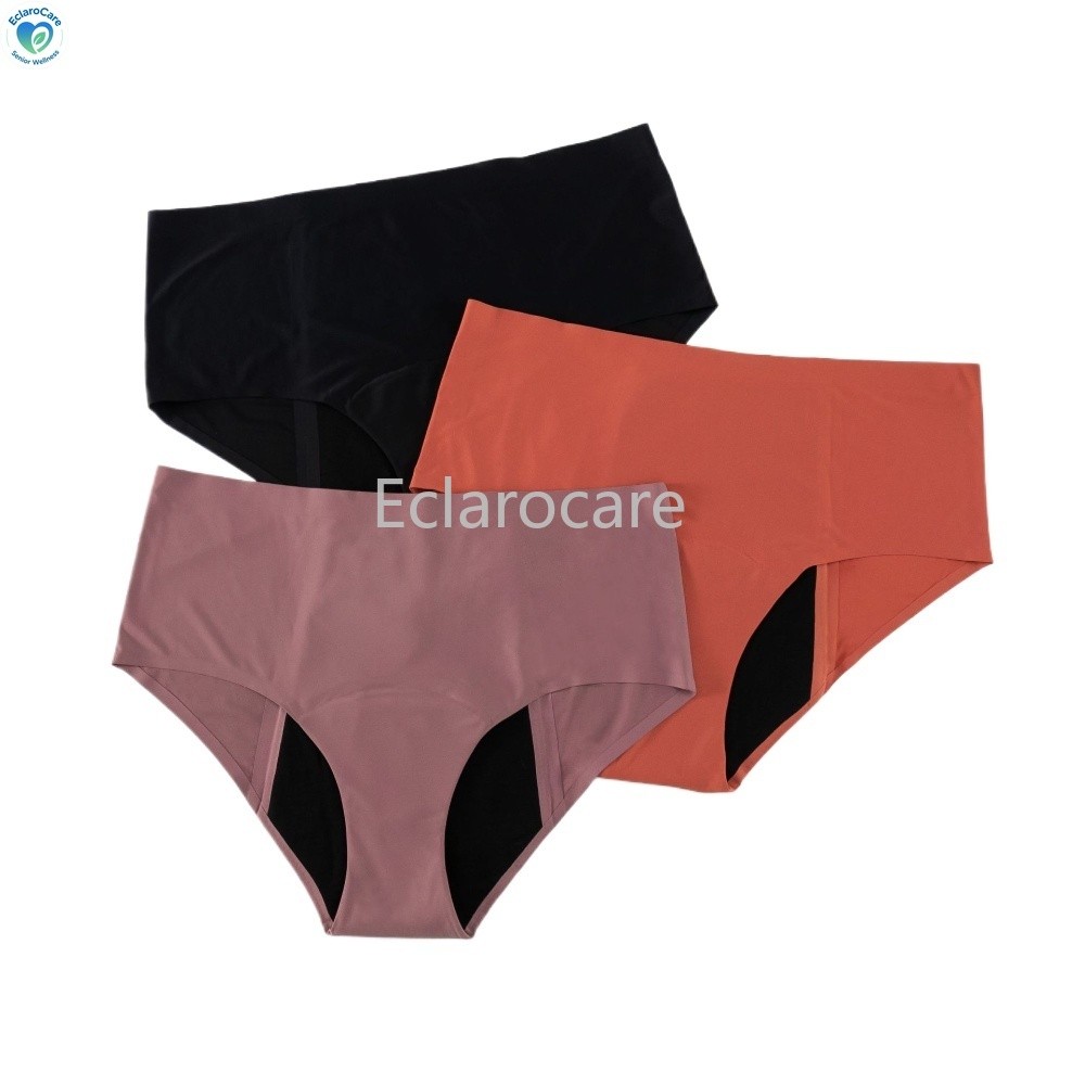 3pcsWomen’s High-waisted Period Underwear Seamless 4-Layer Leak-Proof Protection