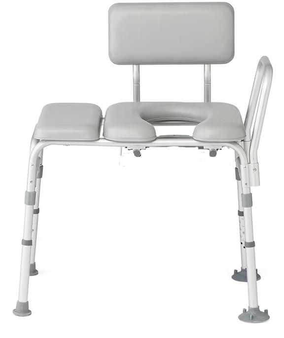 Combination Transfer Bench and Commode 400 lb Capacity Medline Brand New