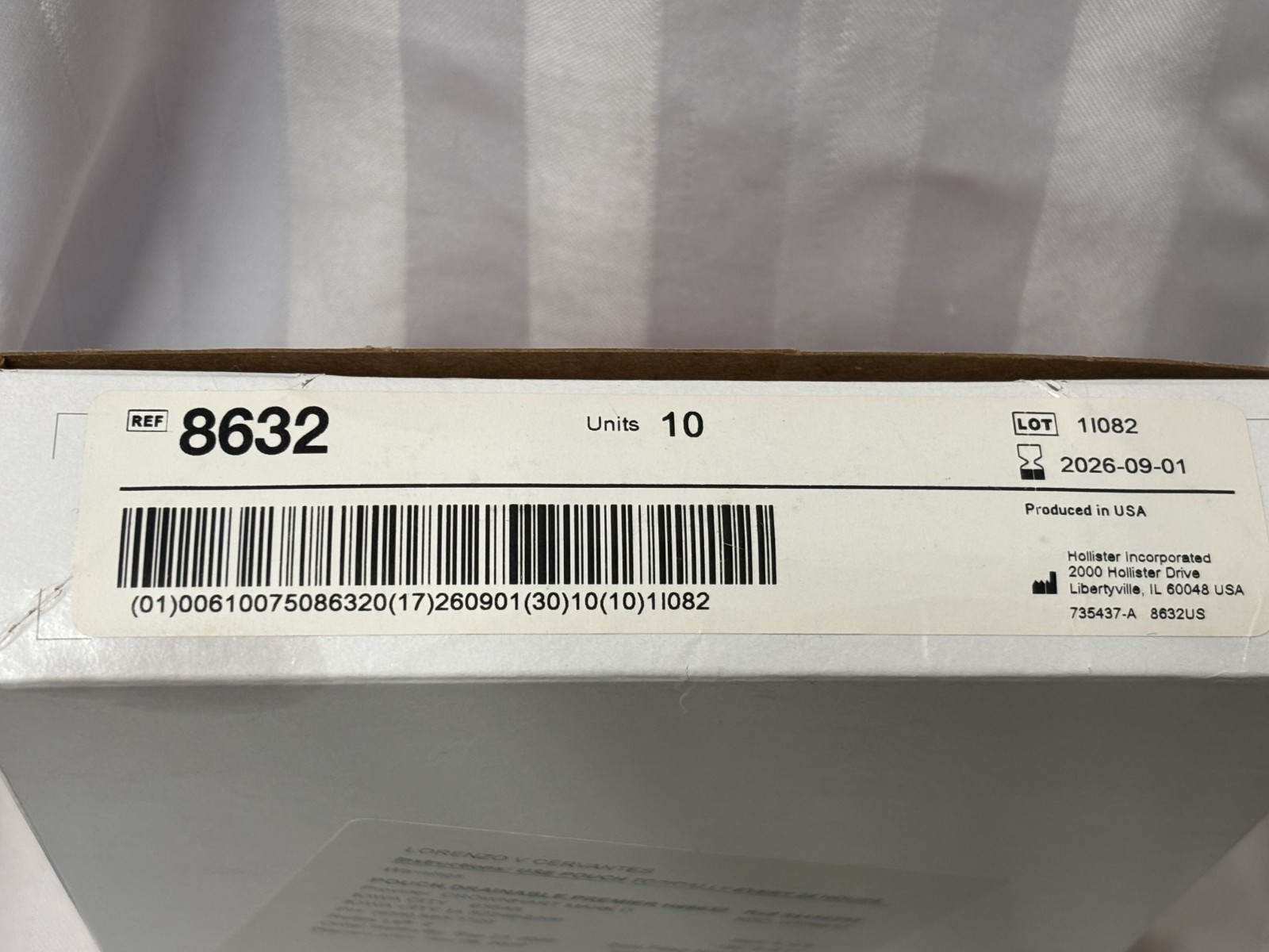 9 Hollister 8632 Drainable Ostomy 1 Piece dated 9/2026