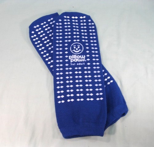 PILLOW PAWS Bariatric Slipper Socks Royal Blue Adult 3XL NEW OPEN PKG