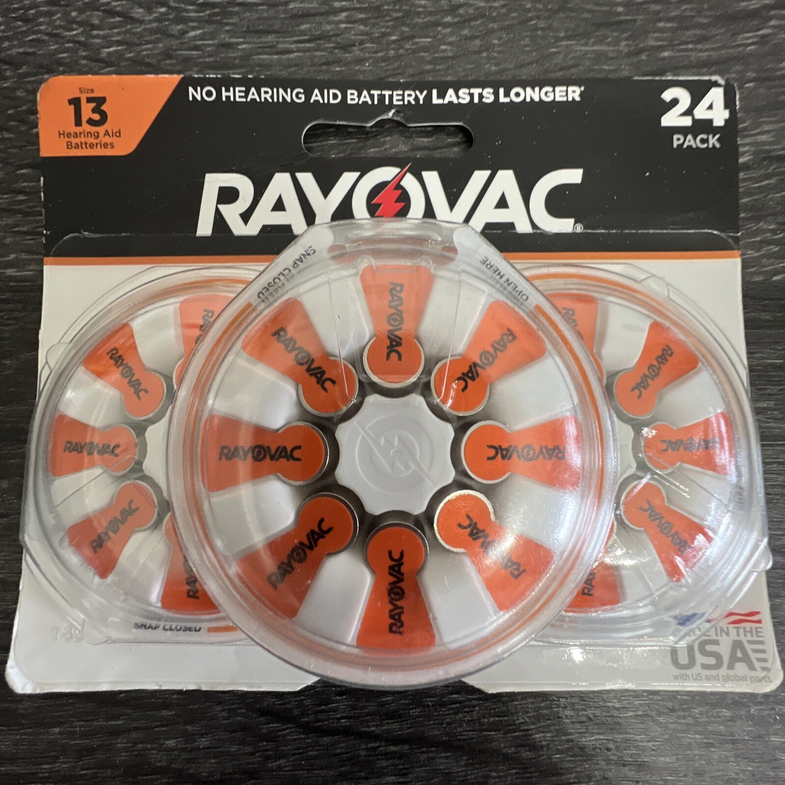 Rayovac Size 13 Hearing Aid Battery – 24pk – Exp 2024 Or Later