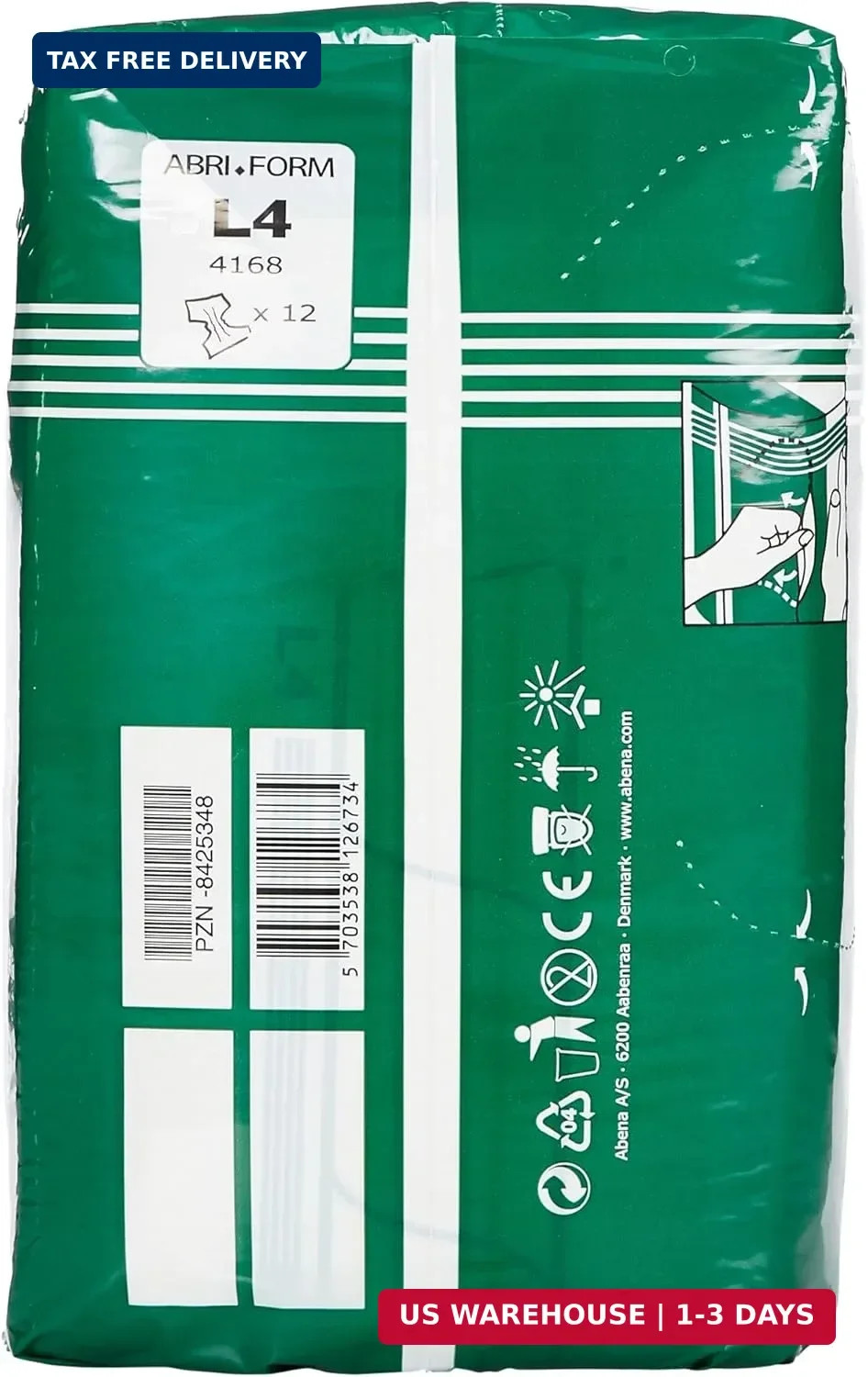 Abena Abri-Form Comfort Plastic-Backed Briefs, Level 4, (Medium To Large Sizes)