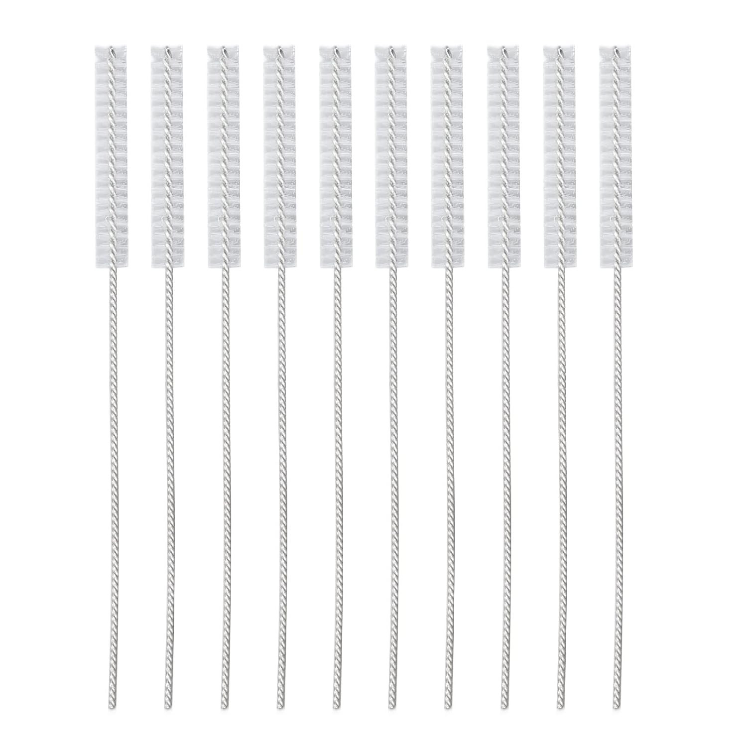 10 Pcs Hearing Aid Vent Tube Cleaning Brush, Professional Nylon Hair Hearing