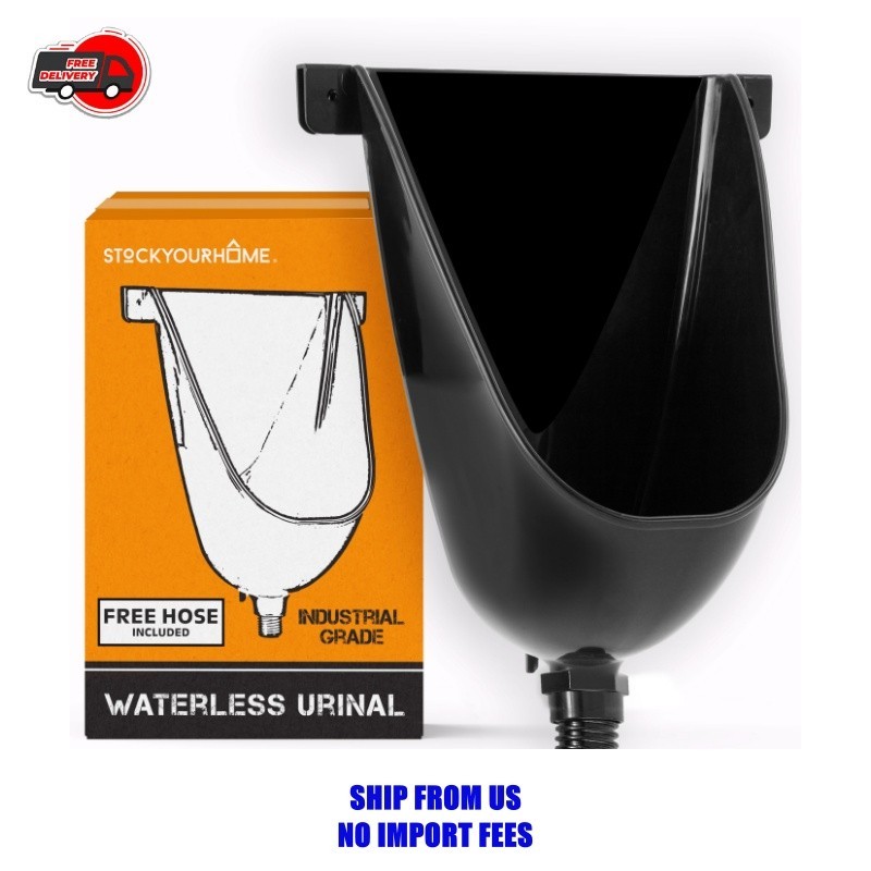 Stock Your Home Waterless Urinal for Men (Black), Plastic Urinals for Men’s Gara