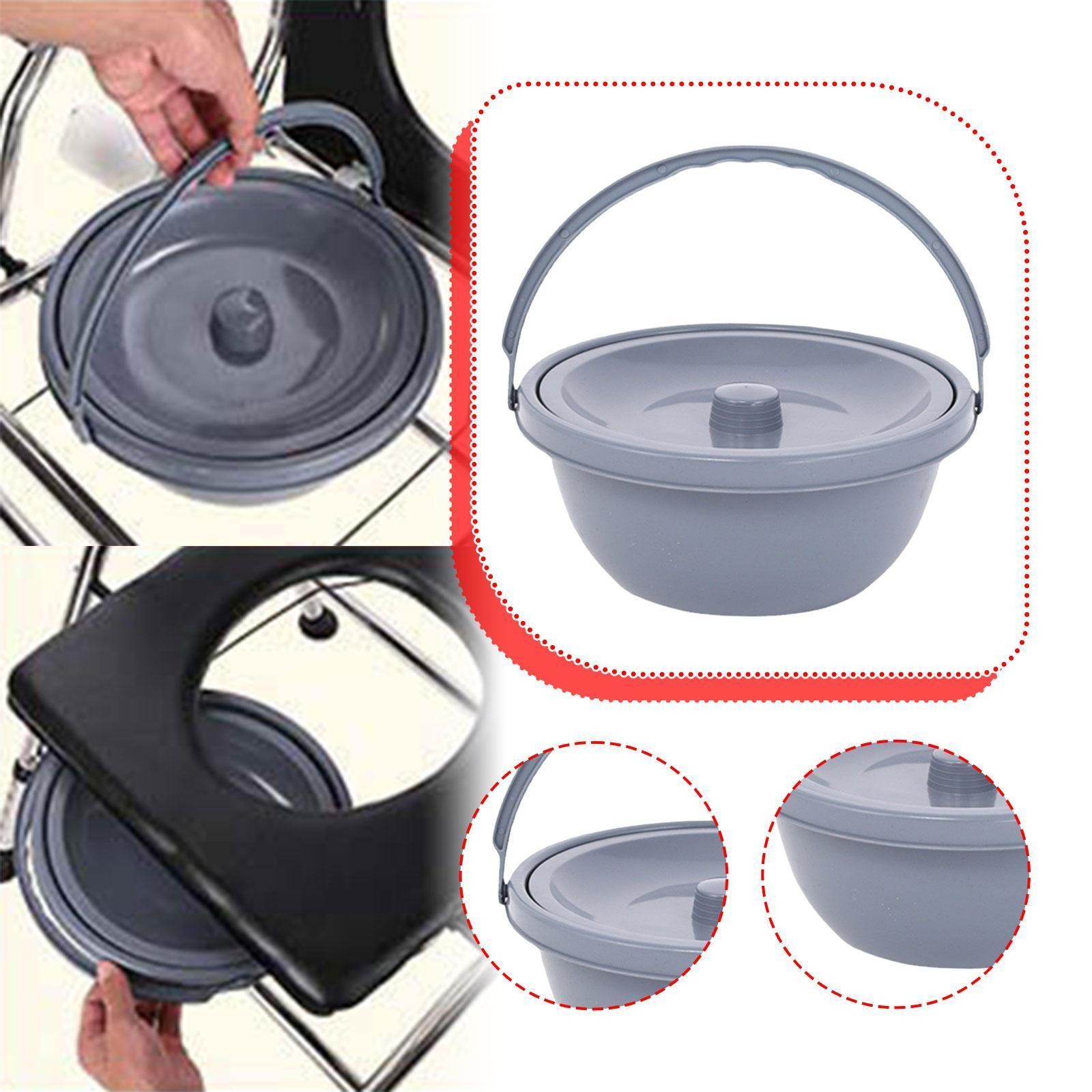 Chamber Pot Lightweight Bedpan Bedside Commode for Elderly Children Bedroom