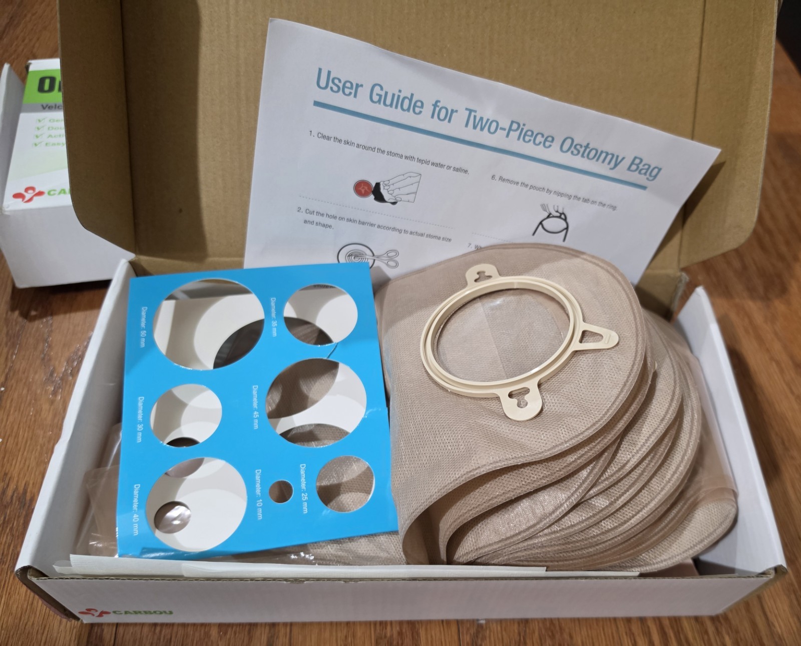 Carbou 41 PCS Ostomy Bags Colostomy Ileostomy Supplies Clamp Drainable Pouches